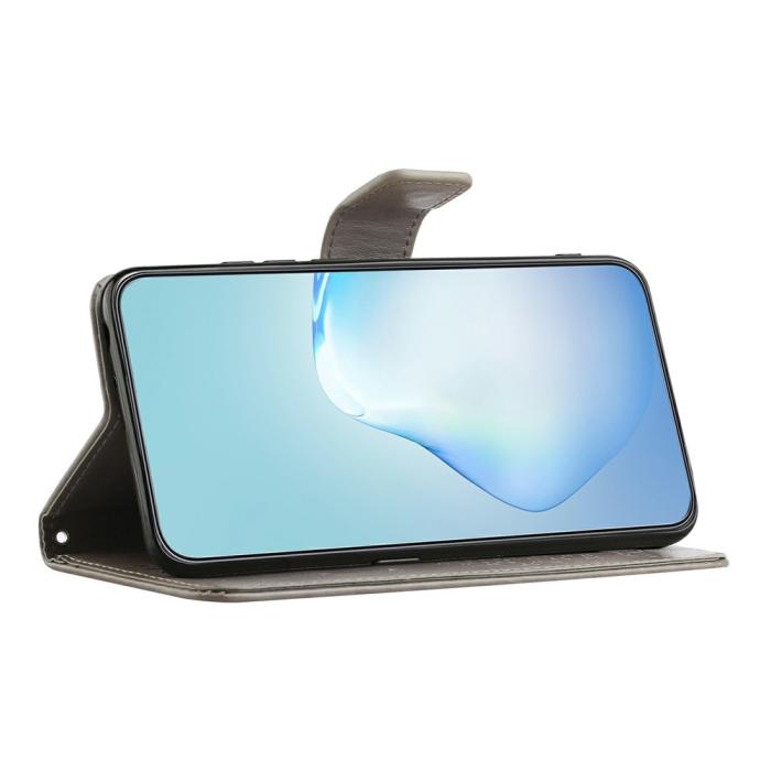 Bild 3, Motorola Moto G86 Power/G86 5G Fodral Träd Tryck Grå