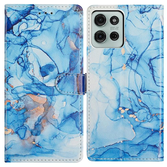 Bild 1, Motorola Moto G86 5G Fodral Med Tryck Blå Marmor