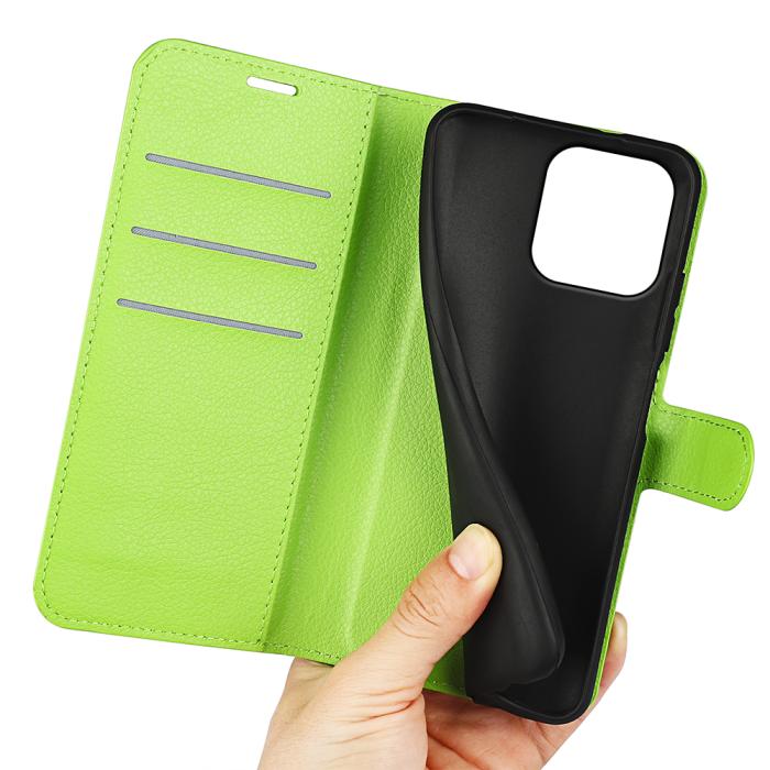 Bild 4, Motorola Moto G56 5G Fodral Litchi Läder Grön