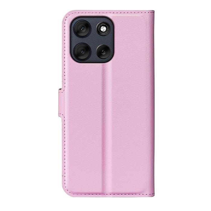 Bild 3, Motorola Moto G56 5G Fodral Litchi Läder Ljus Rosa