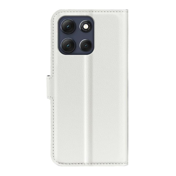 Bild 3, Motorola Moto G86 5G Fodral Litchi Läder Vit