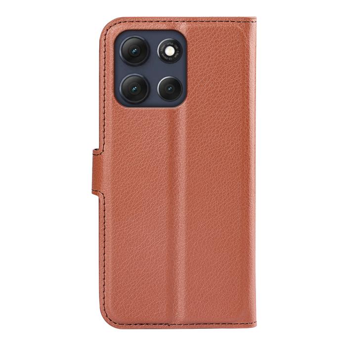 Bild 3, Motorola Moto G86 5G Fodral Litchi Läder Brun