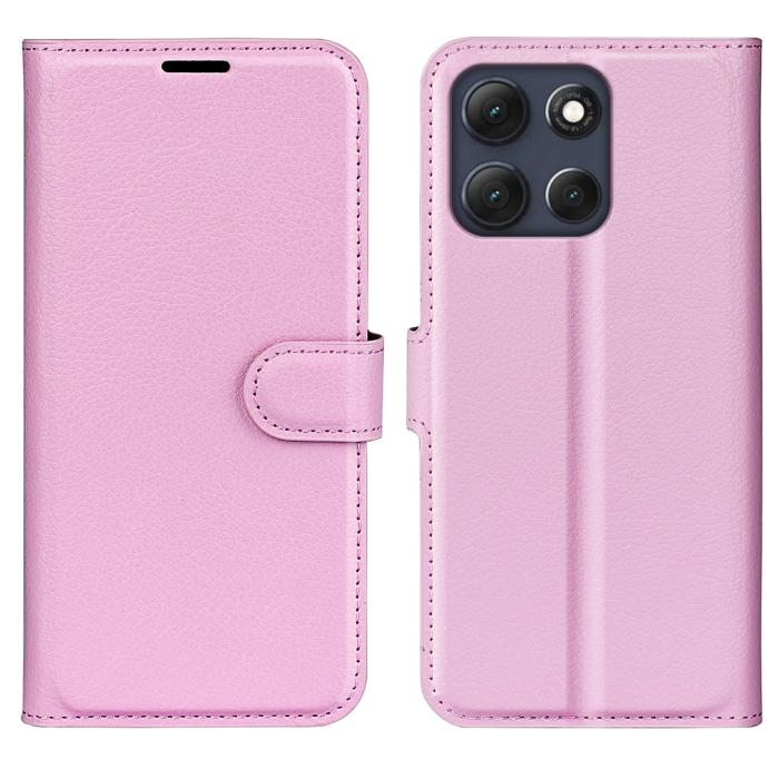 Bild 1, Motorola Moto G86 5G Fodral Litchi Läder Ljus Rosa