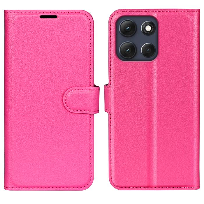 Bild 1, Motorola Moto G86 5G Fodral Litchi Läder Rosa