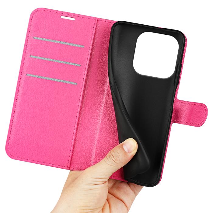 Bild 4, Motorola Moto G86 5G Fodral Litchi Läder Rosa