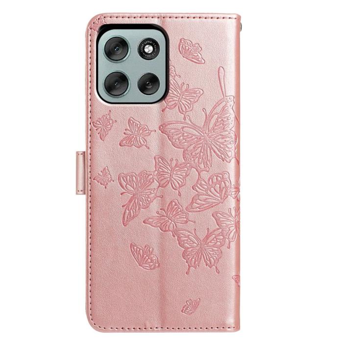 Bild 5, Motorola Moto G56 5G Fodral Fjäril Tryck Roséguld