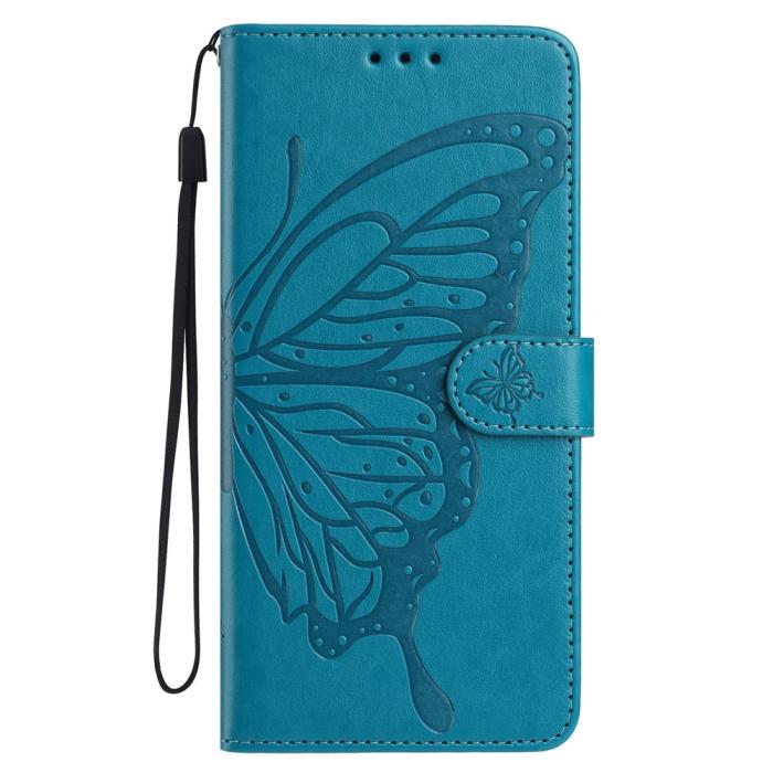 Bild 4, Motorola Moto G56 5G Fodral Fjäril Tryck Blå