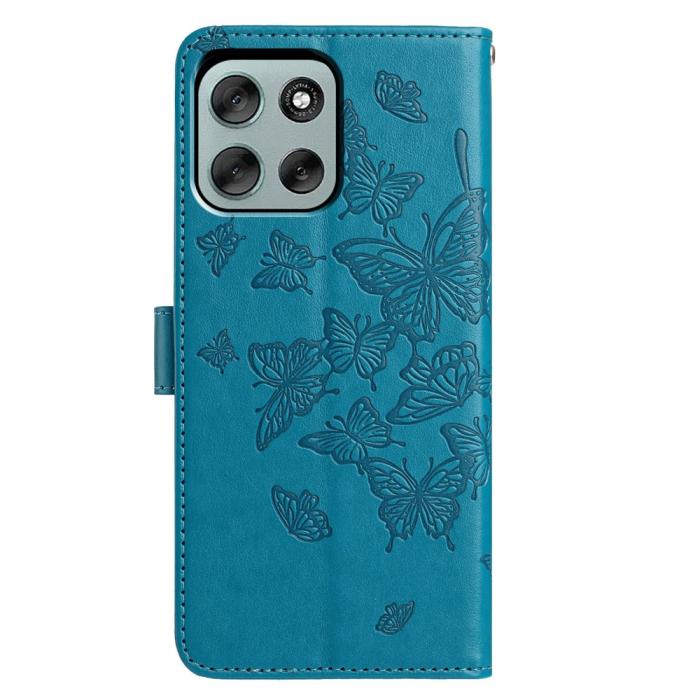 Bild 5, Motorola Moto G56 5G Fodral Fjäril Tryck Blå