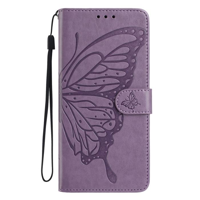 Bild 4, Motorola Moto G56 5G Fodral Fjäril Tryck Lila