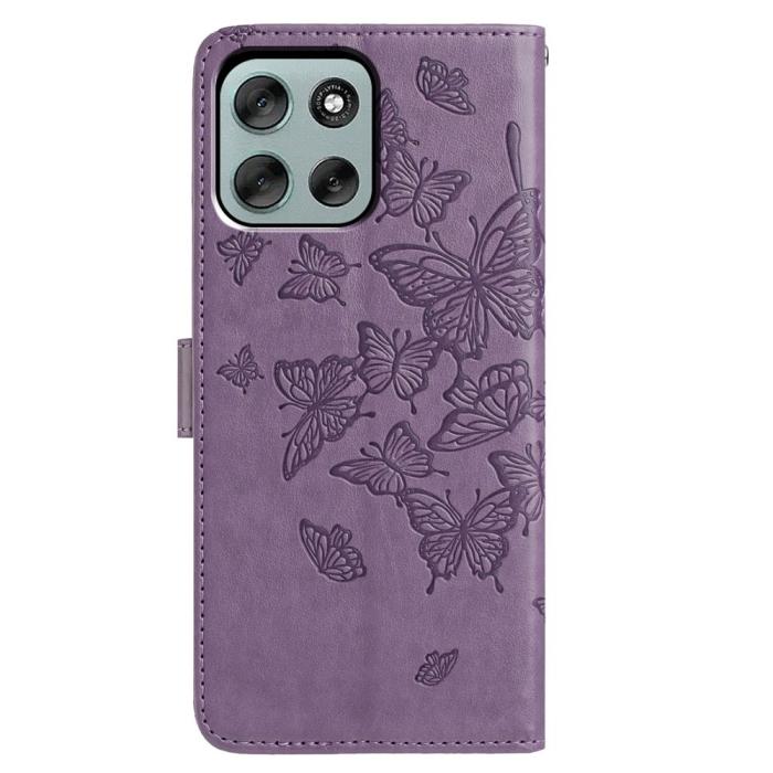 Bild 5, Motorola Moto G56 5G Fodral Fjäril Tryck Lila