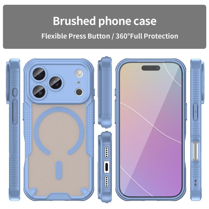 Bild 3, iPhone 17 Pro Skal MagSafe Hybrid Armor Blå