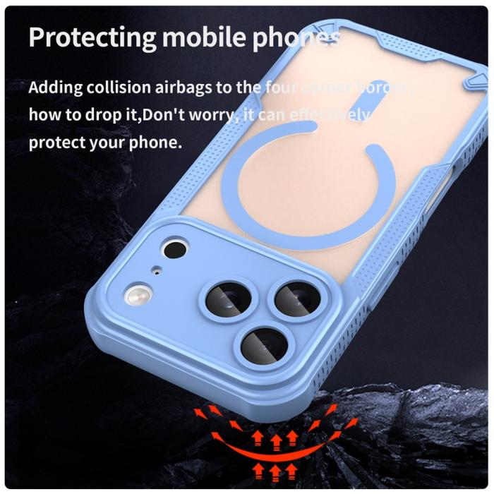 Bild 4, iPhone 17 Pro Skal MagSafe Hybrid Armor Blå