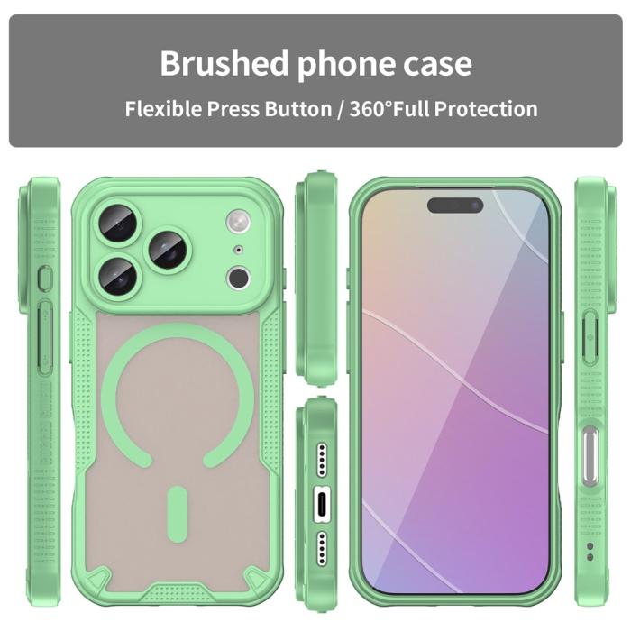 Bild 3, iPhone 17 Pro Skal MagSafe Hybrid Armor Grön