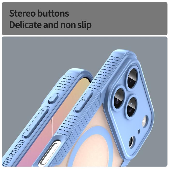 Bild 6, iPhone 17 Pro Max Skal MagSafe Hybrid Armor Blå