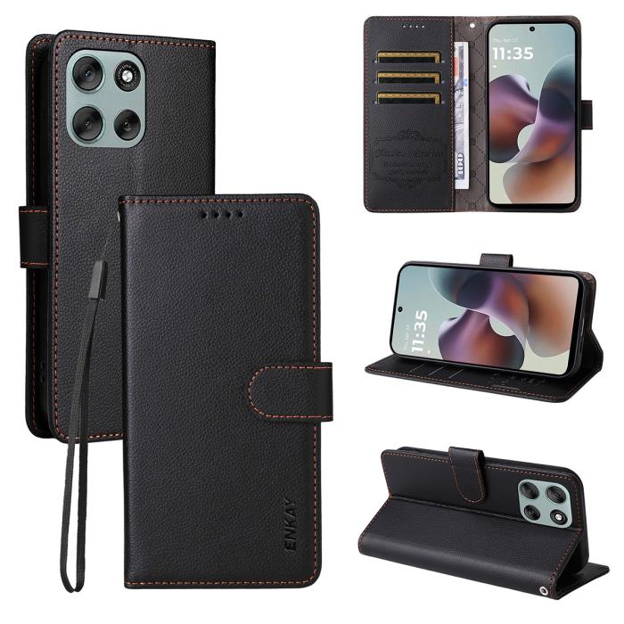 Bild 1, ENKAY Motorola Moto G86 Power/G86 5G Fodral RFID Svart