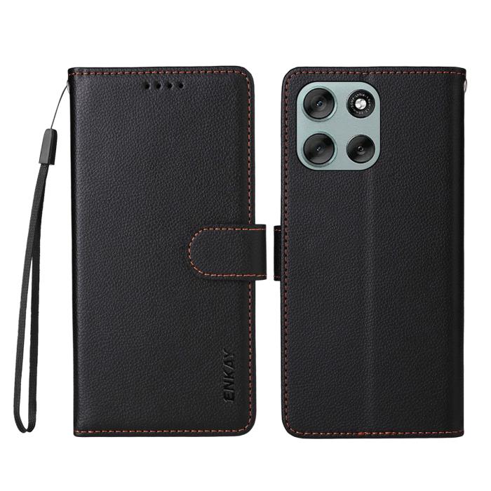 Bild 2, ENKAY Motorola Moto G86 Power/G86 5G Fodral RFID Svart