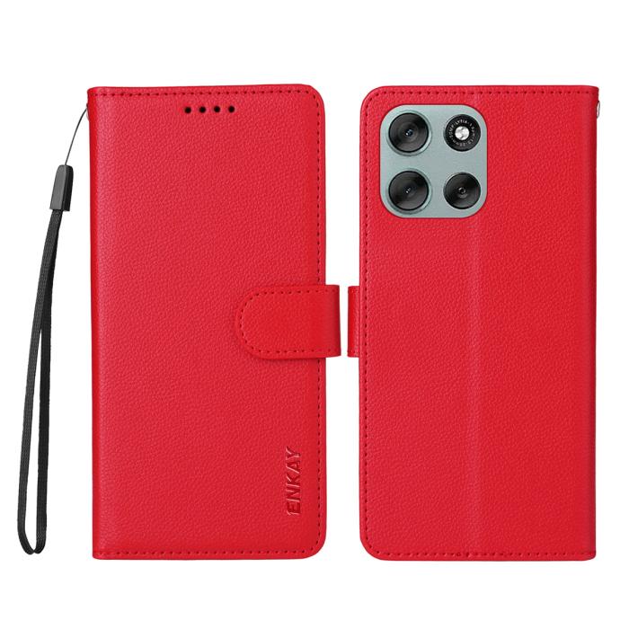 Bild 2, ENKAY Motorola Moto G86 Power/G86 5G Fodral RFID Röd