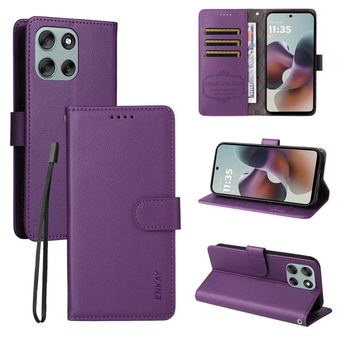 Bild 1, ENKAY Motorola Moto G86 Power/G86 5G Fodral RFID Lila
