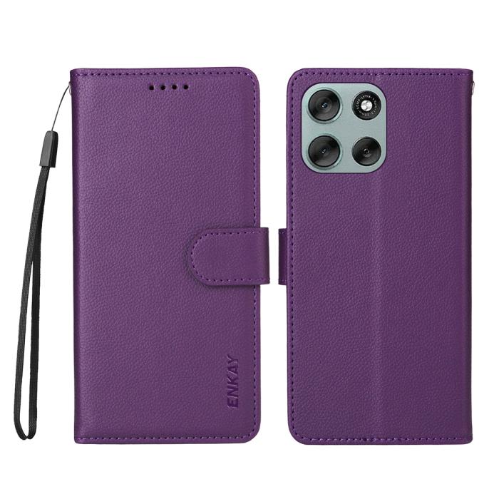 Bild 2, ENKAY Motorola Moto G86 Power/G86 5G Fodral RFID Lila