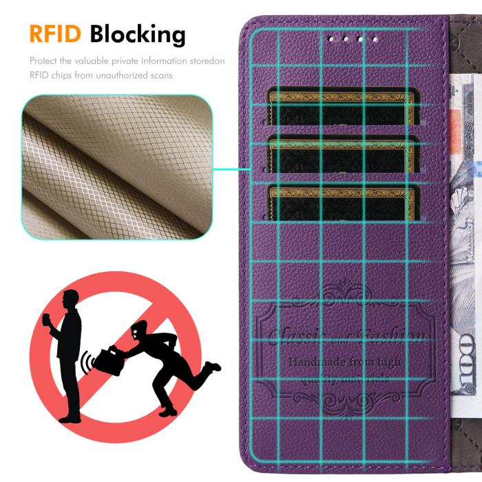 Bild 3, ENKAY Motorola Moto G86 Power/G86 5G Fodral RFID Brun