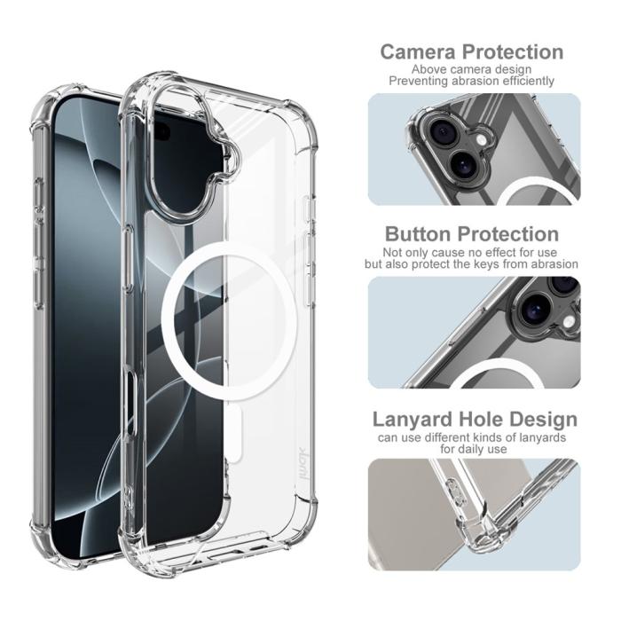 Bild 5, IMAK iPhone 17 Skal MagSafe Shockproof Transparent