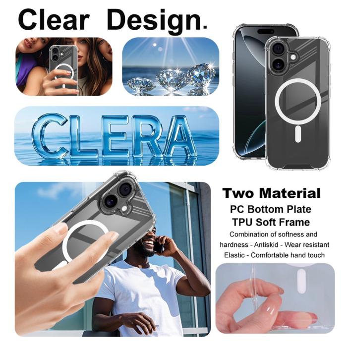 Bild 6, IMAK iPhone 17 Skal MagSafe Shockproof Transparent