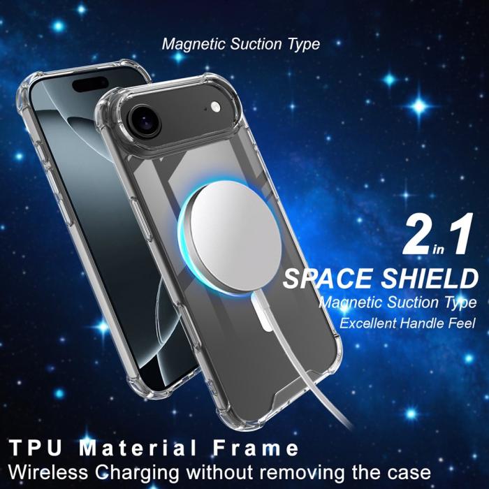 Bild 3, IMAK iPhone 17 Air Skal MagSafe Shockproof Transparent