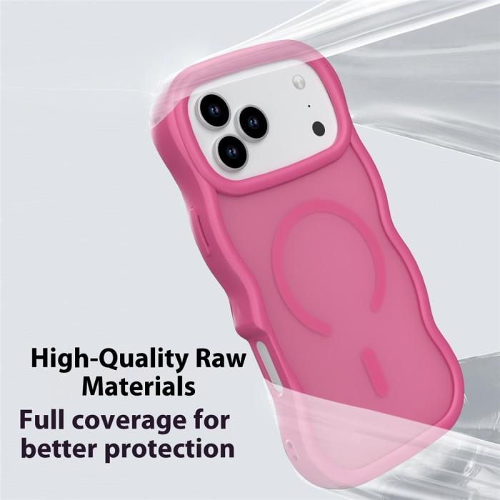 Bild 4, iPhone 17 Pro Skal MagSafe Wavy Matt Rosa