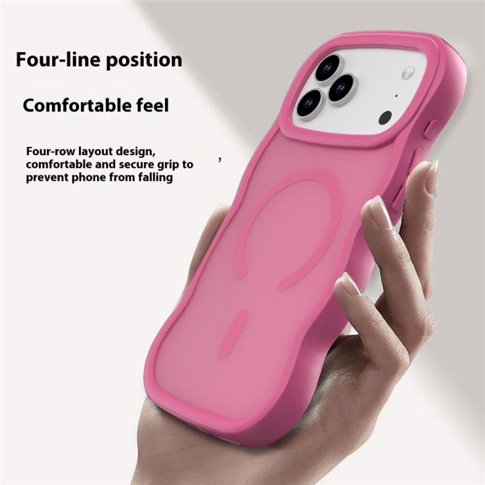 Bild 6, iPhone 17 Pro Skal MagSafe Wavy Matt Rosa