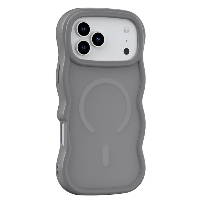 Bild 1, iPhone 17 Pro Skal MagSafe Wavy Matt Grå