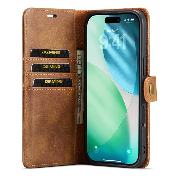 Bild 3, DG.MING iPhone 17 Air 2in1 Magnet Fodral / Skal Brun
