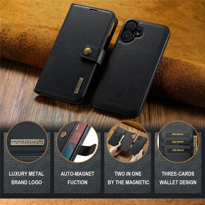 Bild 6, DG.MING iPhone 17 2in1 Magnet Fodral / Skal Svart