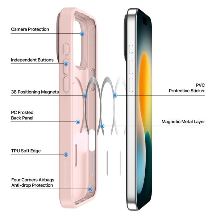 Bild 3, DUX DUCIS iPhone 17 Pro Skal MagSafe Yind Series Rosa