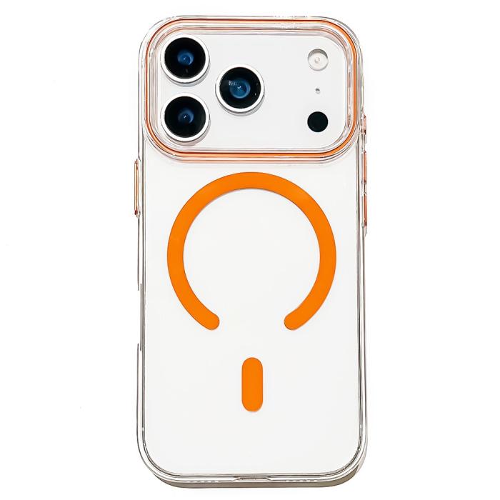 Bild 1, iPhone 17 Pro Max Skal MagSafe Transparent / Orange
