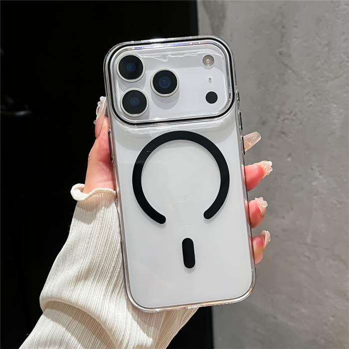 Bild 2, iPhone 17 Pro Max Skal MagSafe Transparent / Svart