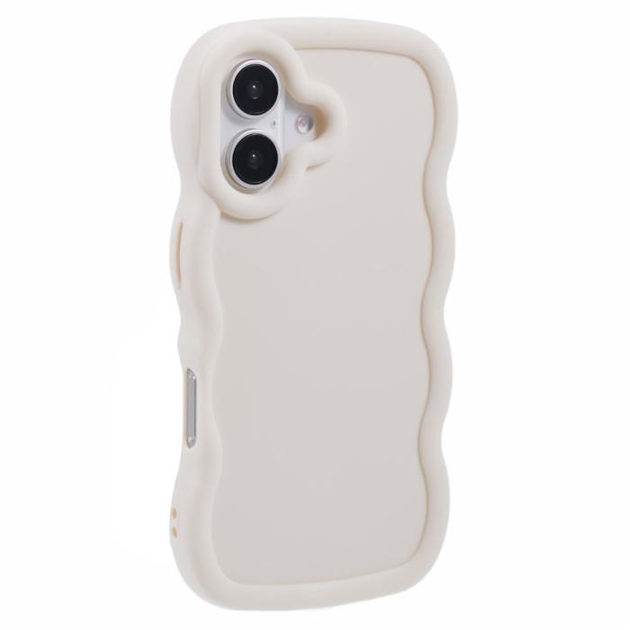 Bild 1, iPhone 17 Mobilskal Wavy Off White