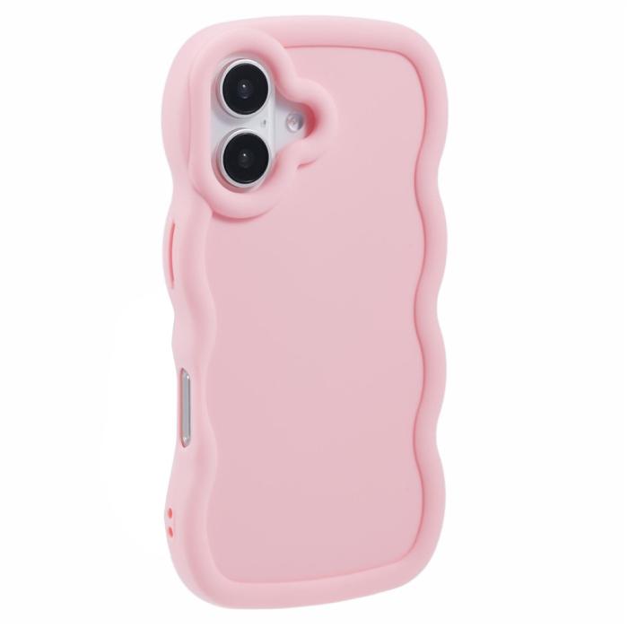 Bild 1, iPhone 17 Mobilskal Wavy Ljus Rosa