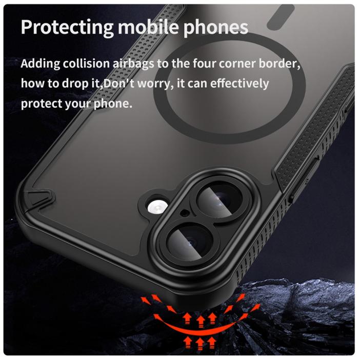 Bild 3, iPhone 17 Skal MagSafe Hybrid Armor Svart
