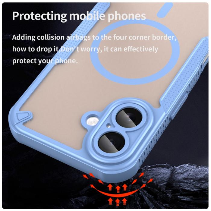 Bild 3, iPhone 17 Skal MagSafe Hybrid Armor Blå
