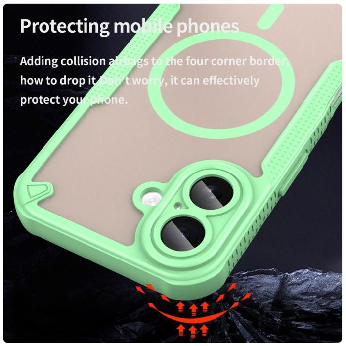 Bild 3, iPhone 17 Skal MagSafe Hybrid Armor Grön