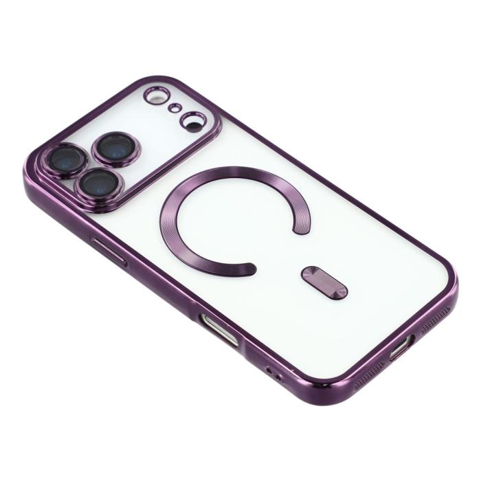 Bild 4, iPhone 17 Pro Max Skal MagSafe Electroplated TPU Lila
