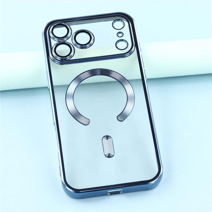 Bild 6, iPhone 17 Pro Max Skal MagSafe Electroplated TPU Blå