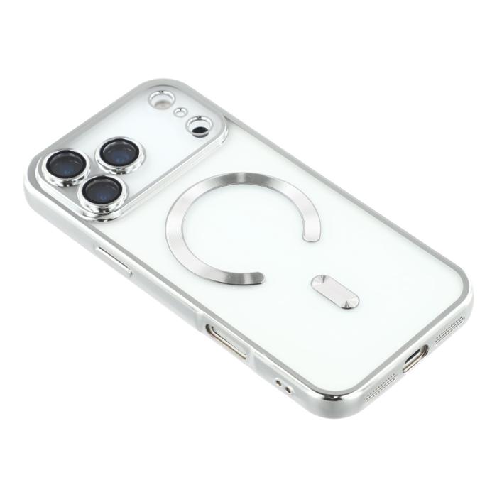 Bild 4, iPhone 17 Pro Max Skal MagSafe Electroplated TPU Silver