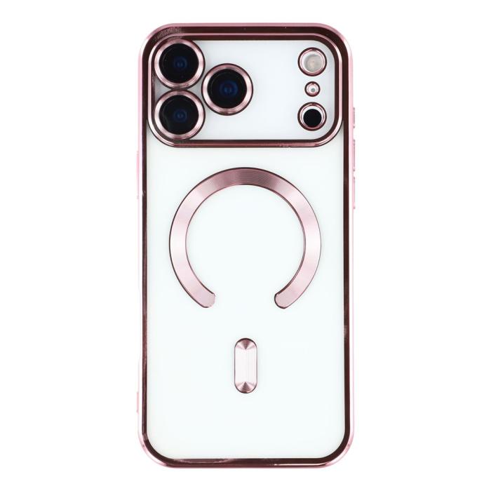 Bild 3, iPhone 17 Pro Max Skal MagSafe Electroplated TPU Rosa
