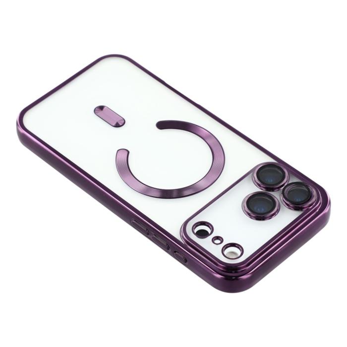 Bild 5, iPhone 17 Pro Skal MagSafe Electroplated TPU Lila