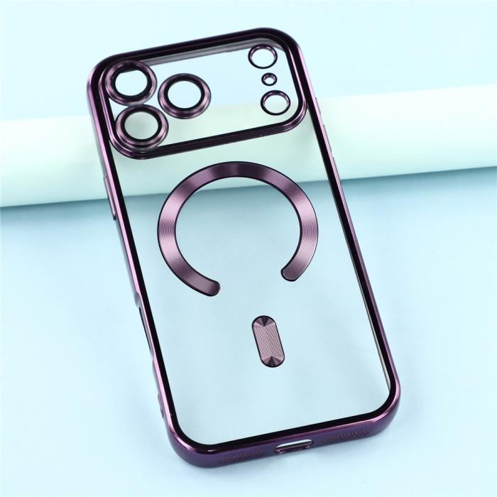 Bild 6, iPhone 17 Pro Skal MagSafe Electroplated TPU Lila