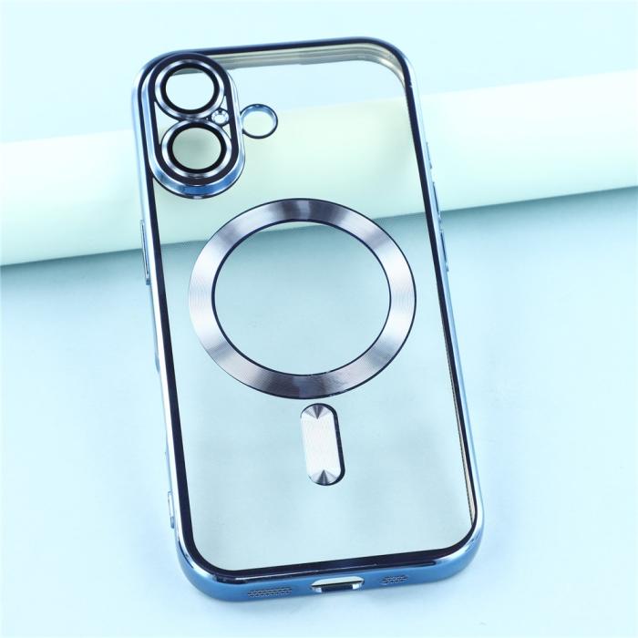 Bild 6, iPhone 17 Skal MagSafe Electroplated TPU Blå