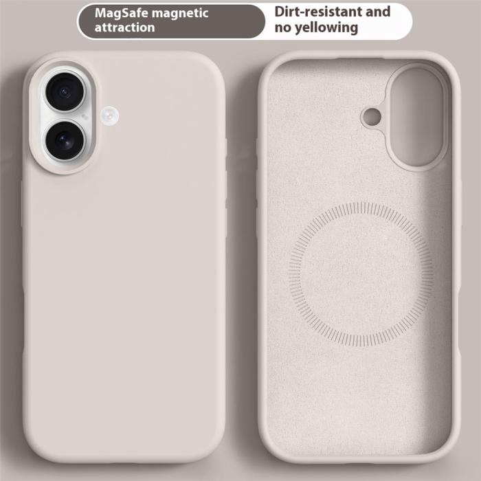 Bild 2, iPhone 17 Skal MagSafe Liquid Silikon Beige