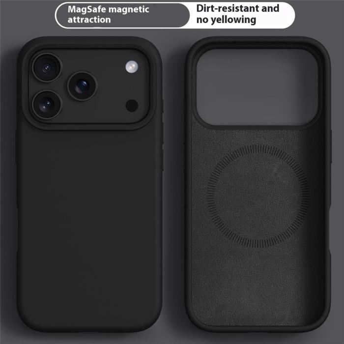 Bild 2, iPhone 17 Pro Skal MagSafe Liquid Silikon Svart