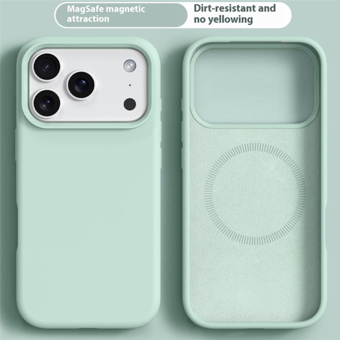 Bild 2, iPhone 17 Pro Skal MagSafe Liquid Silikon Grön